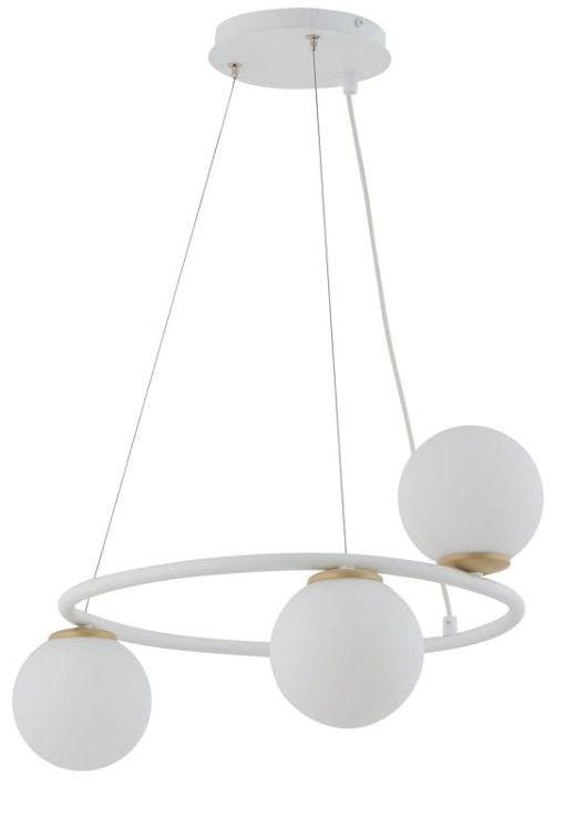Lampa wisząca, białe kule - Gama Sigma 3 biała