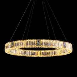 Żyrandol kryształowy, ring LED - Jesse -  ø 60cm