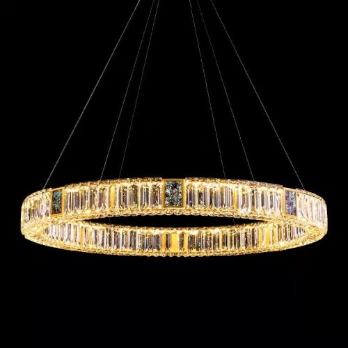 Żyrandol kryształowy, ring LED - Jesse -  ø 60cm