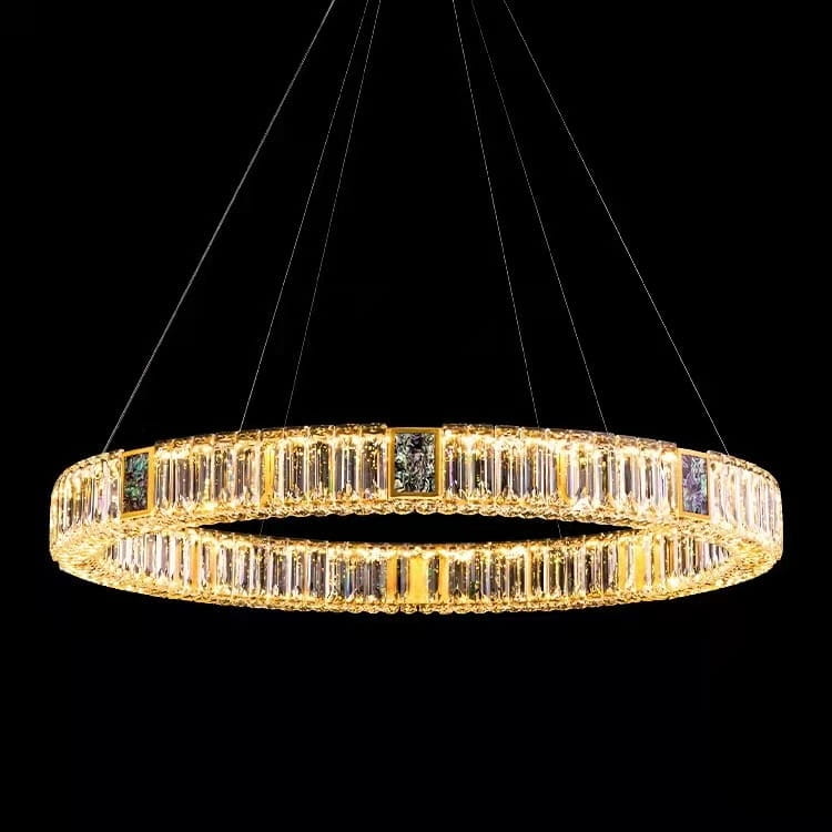 Żyrandol kryształowy, ring LED - Jesse -  ø 60cm