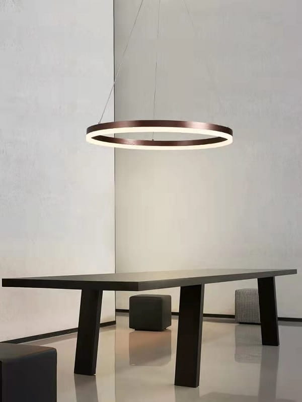 figes p60 lampa wisząca okrągła ring pierścień kolor brązowy średnica 60cm