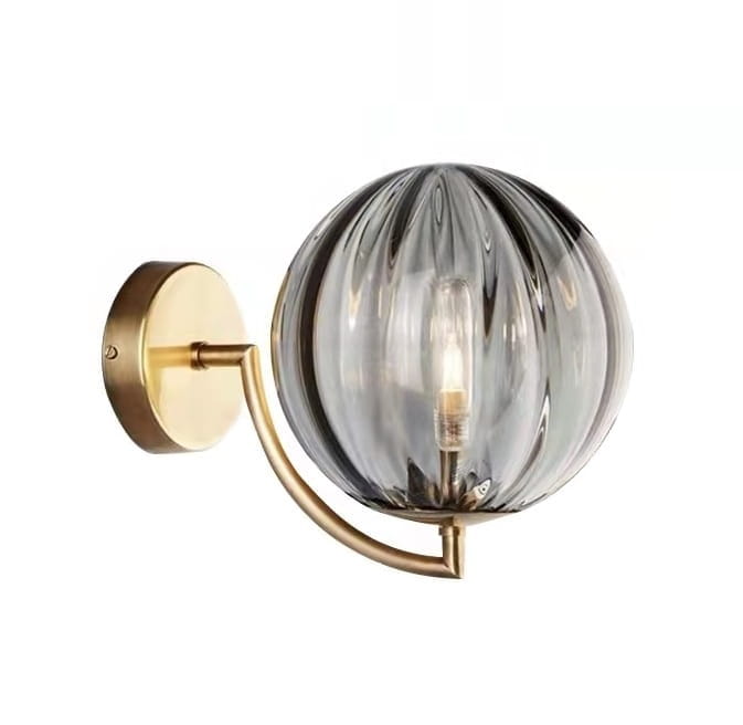 Kinkiet szklana kula - Globe Grey