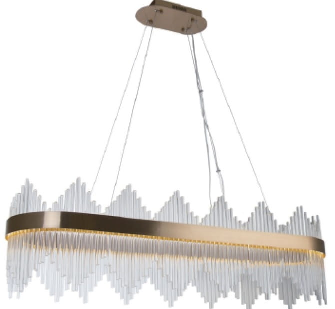 Dora Cristal Long   110cm  długi żyrandol kryształowy LED