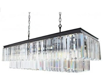 Żyrandol kryształowy QUARTZ RECTANGLE długość 100cm