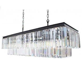 Żyrandol kryształowy QUARTZ RECTANGLE długość 100cm
