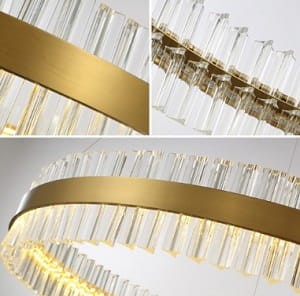 Crystal Icicle Hobolin 60cm żyrandol kryształowy nowoczesny LED