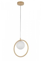 lampa wisząca pierścień z kulą Agua 1 złota