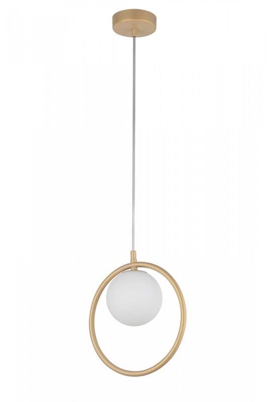 lampa wisząca pierścień z kulą Agua 1 złota