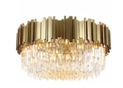 Plafon sufitowy  –  kryształowy  plafon 40cm - Luminating Brass plafon 40