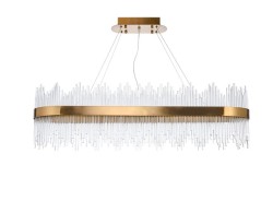Kryształowy-żyrandol z LED Dora Long 80