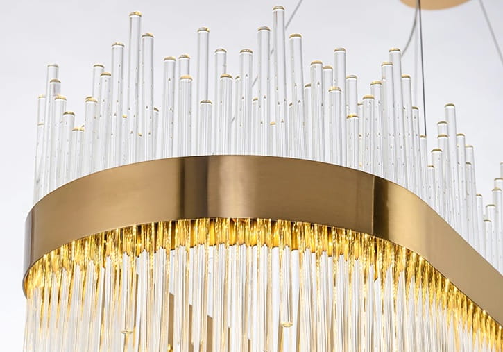 Kryształowy-żyrandol  LED Dora Long szczegół