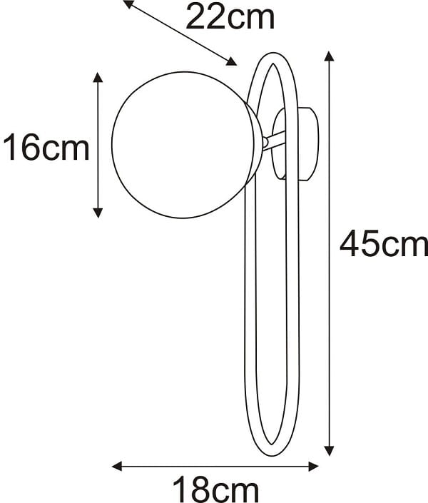kinkiet ścienny czarny z białym kloszem Finster wymiary.jpg