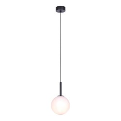 pojedyncza lampa wisząca, mleczna kula Faro 14.jpg