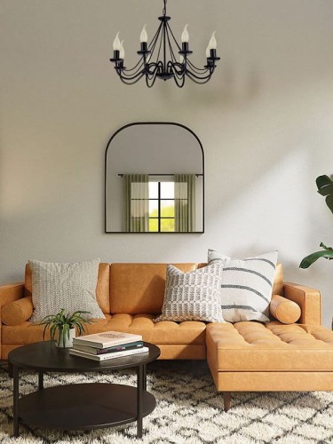 klasyczny żyrandol w kolorze czarnym Bartez 8 aranżacja