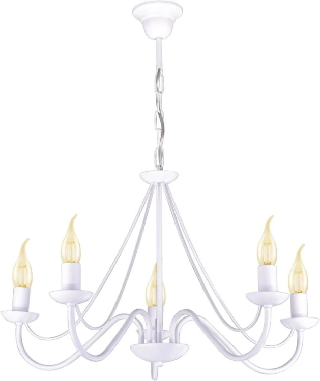 biały klasyczny żyrandol  Bartez White 5