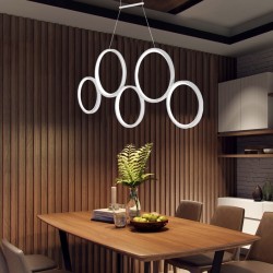 Pierścienie LED, biała lampa wisząca Anulus White.jpg