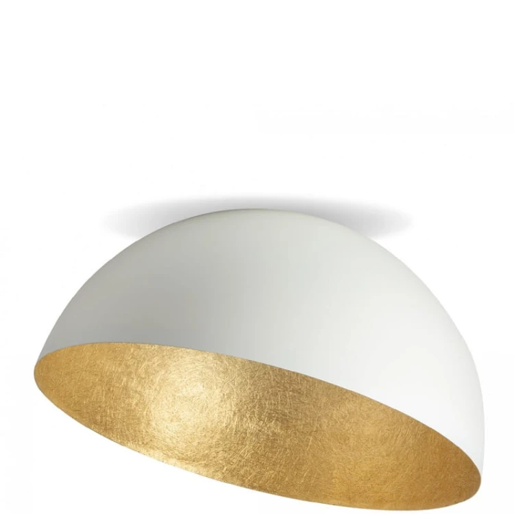sufitowy plafon baiało-złoty Sfera Sigmna 32463 średnica 70-50-35cm.jpg