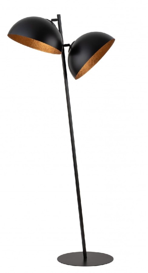 Sfera Sigma podłogowa lampa stojąca czarno-miedziana.jpg
