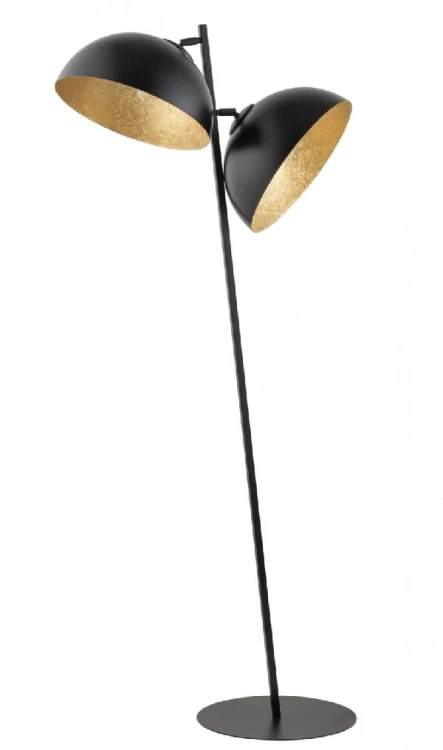 Sfera Sigma podłogowa lampa stojąca czarno-złota.jpg