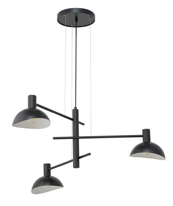Nowoczesna lampa wisząca - Aetis 3 czarna, 40527.jpg