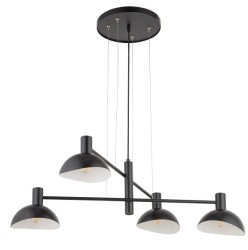 Artis 4 - czarna lampa wisząca, cztery klosze, 40529.jpg