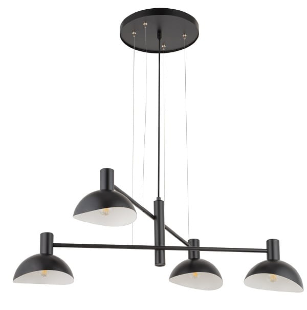 Artis 4 - czarna lampa wisząca, cztery klosze, 40529.jpg