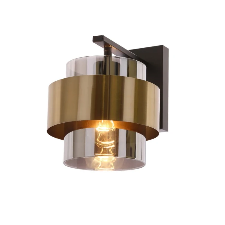 Kinkiet czarny z mosiądzem-Spiega kinkiet, szkło bezbarwne.jpg