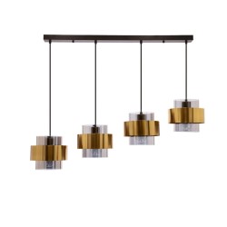 Liniowa lampa wisząca, trzy bezbarwne klosze, Spiega 4 (2).jpg