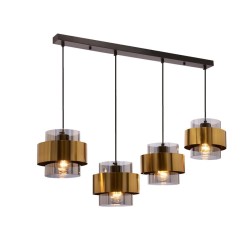 Liniowa lampa wisząca, trzy bezbarwne klosze, Spiega 4.jpg