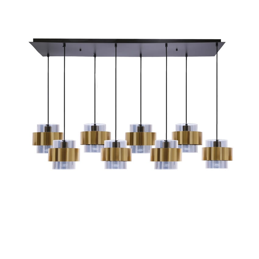 Lampa wiszaca, osiem szklanych bezbarwnych kloszy - Spiega 8 (2).jpg