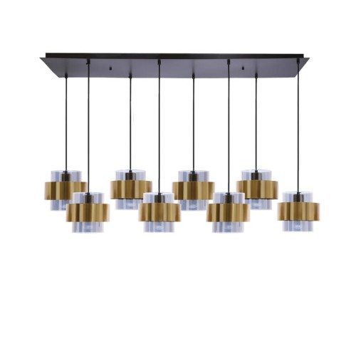 Lampa wiszaca, osiem szklanych bezbarwnych kloszy - Spiega 8 (2).jpg