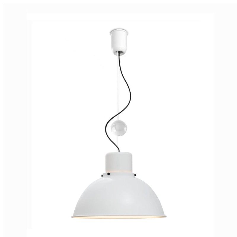 Reflex Maxi Biała  regulowana lampa wisząca retro..jpg