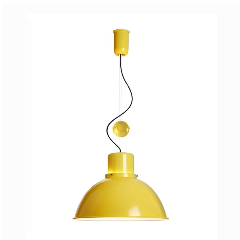 Reflex Maxi Żółta Regulowana lampa wisząca retro..jpg
