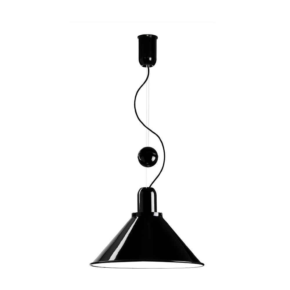 Reflex stożek czarna lampa wisząca w stylu retro regulowana.jpg