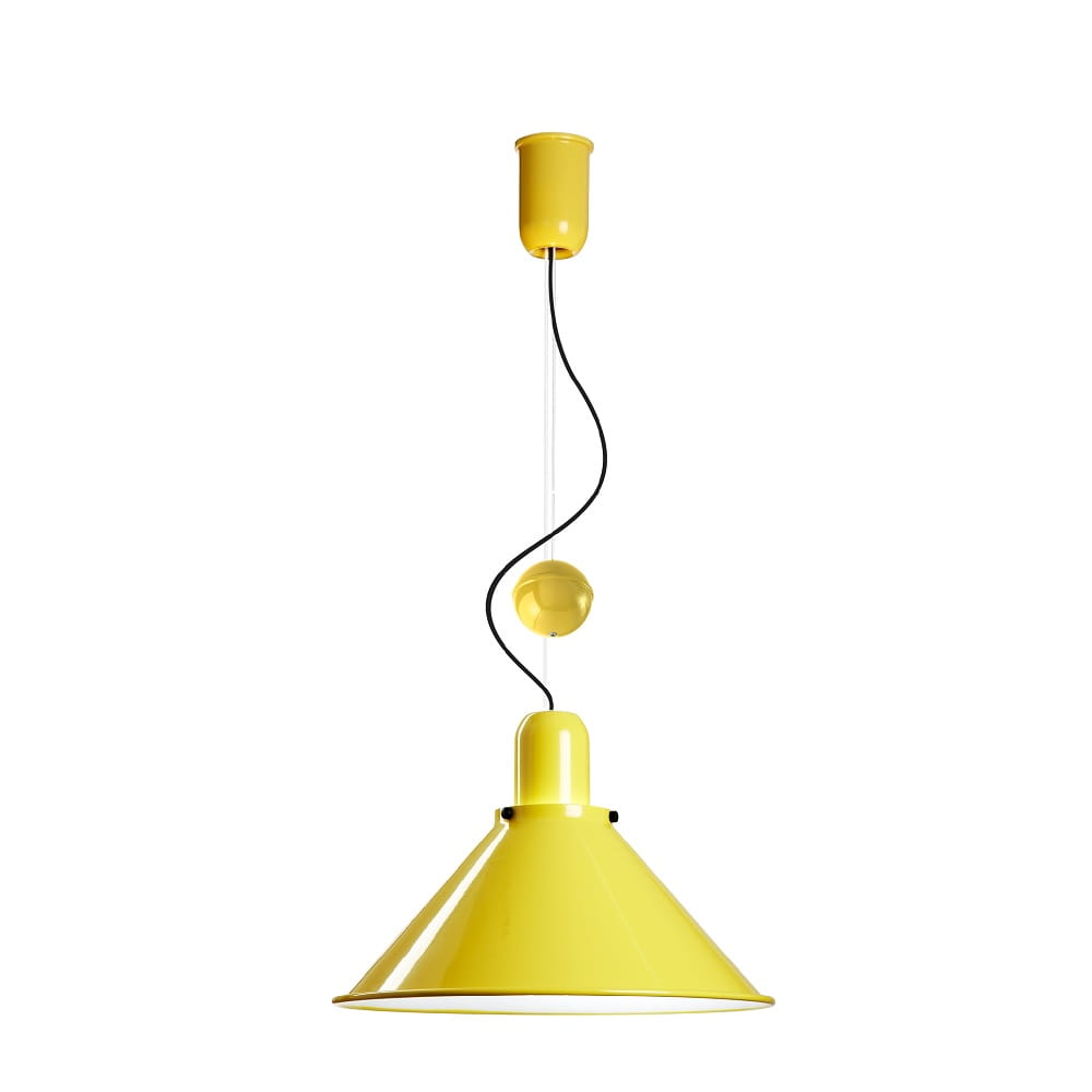 Reflex stożek żólta lampa wisząca w stylu retro regulowana.jpg