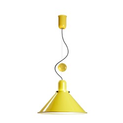 Reflex stożek żólta lampa wisząca w stylu retro regulowana.jpg