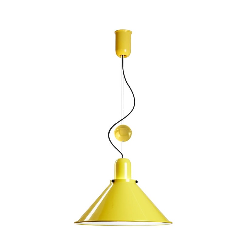 Reflex stożek żólta lampa wisząca w stylu retro regulowana.jpg