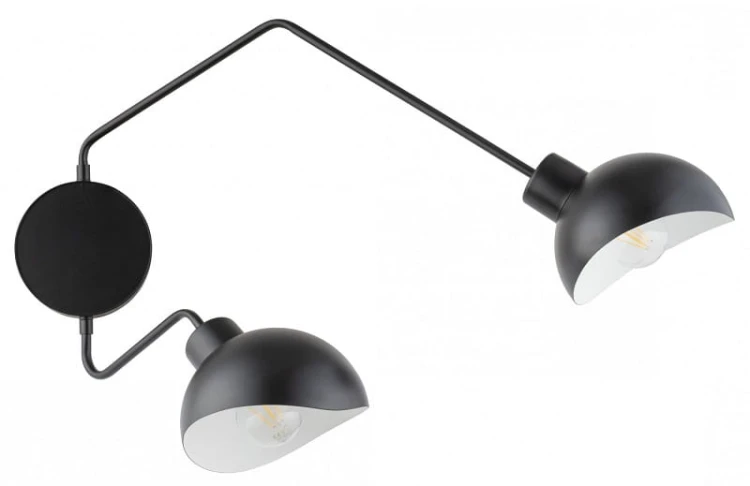 Kinkiet podwójny na wysięgniku czarno-biały Roy 2.jpg