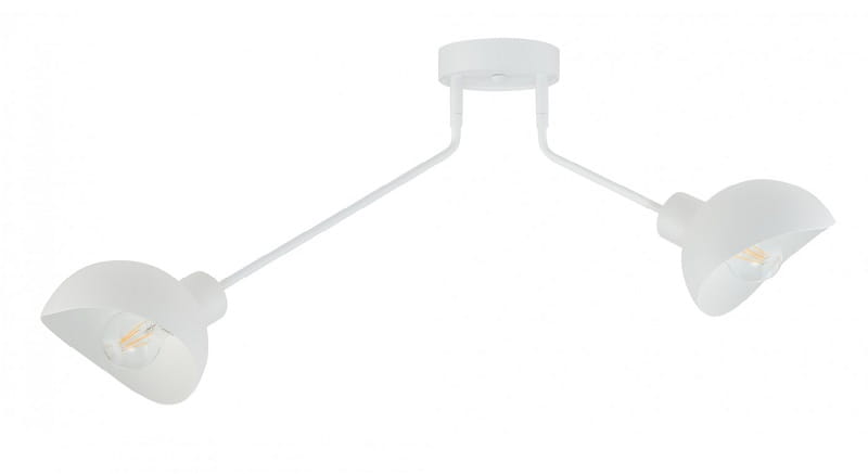 Lampa sufitowa, dwa białe klosze, Roy 2.jpg