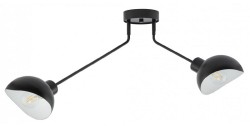 Lampa sufitowa dwa klosze czarno-białe, Roy 2.jpg
