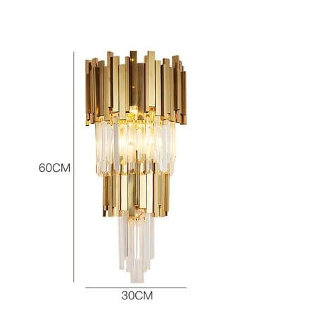 Illuminating Wall Brass  60 duzy kinkiet kryształowy