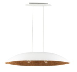 Wisząca lampa nad stół do jadalni Gondola M biały miedziany 40639.jpg