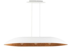 Wisząca lampa nad stół  Gondola L  biały miedziany 40638.jpg