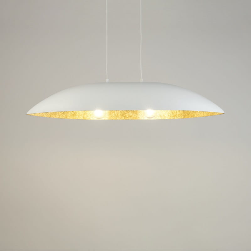 Nowoczesna lampa podłużna Gondola M biały złoty 40637.jpg