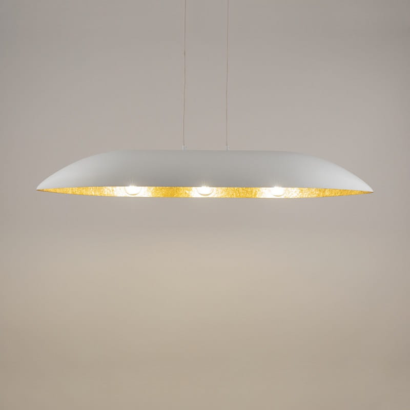 Nowoczesna lampa podłużna Gondola L biały złoty 40636.jpg