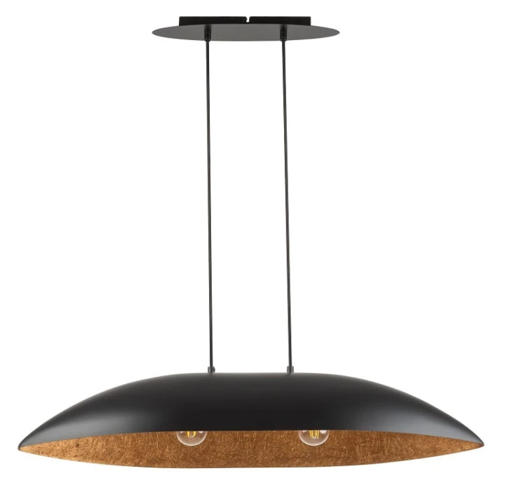 Podłuzna lampa wisząca nad stół Gondola M czarny miedziany 40635.jpg
