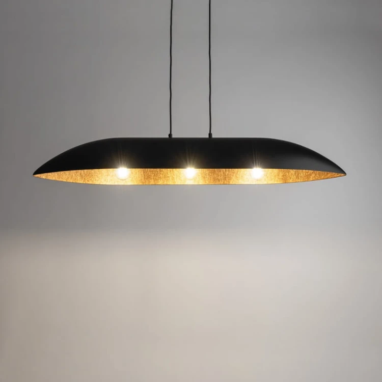 Podłuzna lampa wisząca nad stół Gondola L  czarny miedziany.jpg