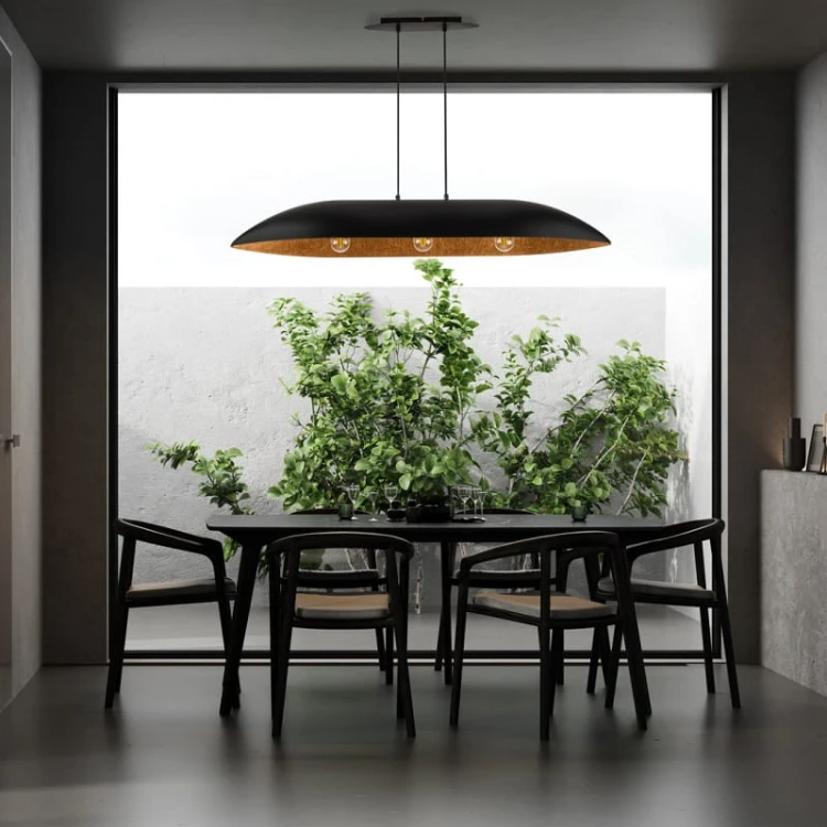 Gondola czarno złota lama nad stól w jadalni aranżacja.jpg