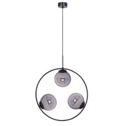 lampa wisząca okrągła, yrzy klosze grafitowe, Davos Okrągła 50.jpg