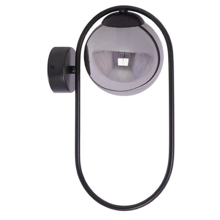 Kinkiet nowoczesny, klosz szklany grafitowy - Davos K 2.jpg